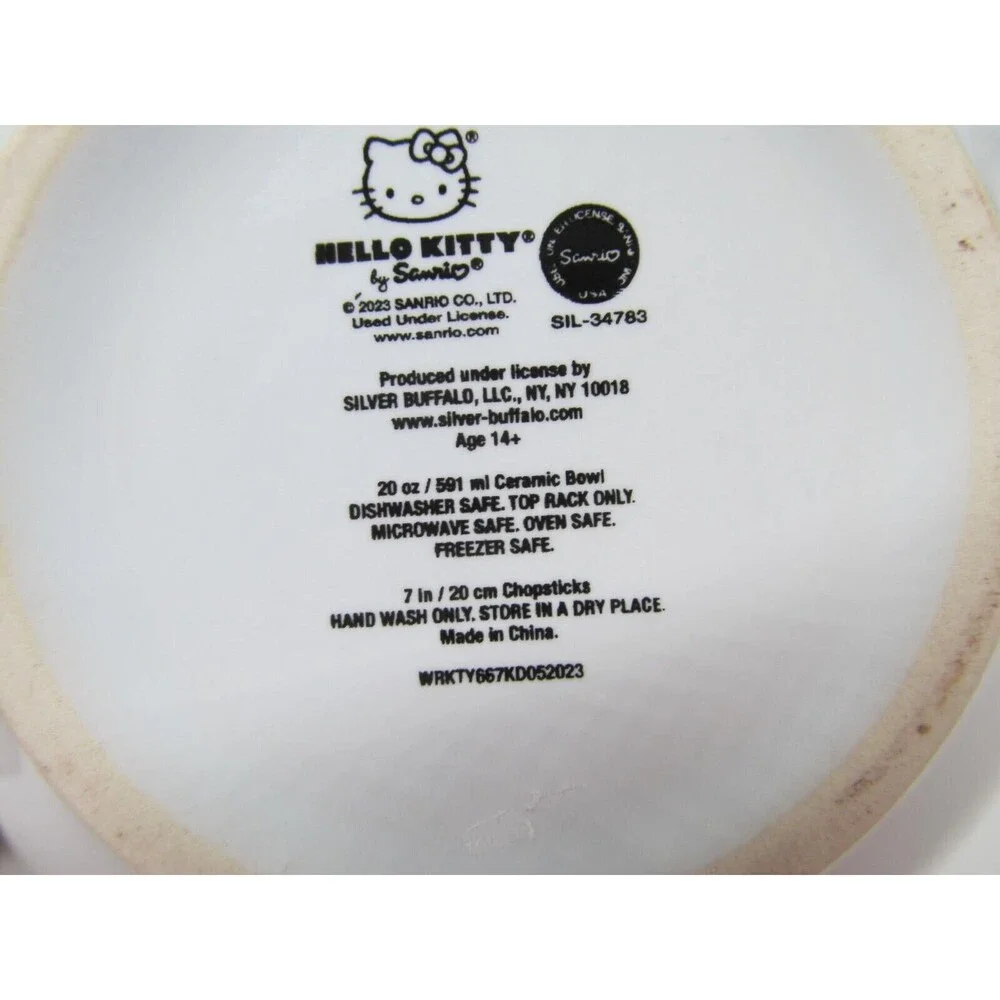 Hello Kitty By Sanrio Set Of 2 Raman Noodle  Pasta Rice Bowls VGC